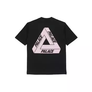 Palace Tri-To-Help Charity Limited Edition Треугольная футболка с короткими рукавами Топы унисекс Розовый Черный P18TS231 S