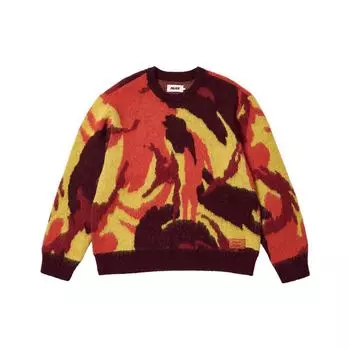 Palace Ultimo Series FW23 Hairy Camo Knit Long Sleeve Pullover Sweater Unisex Sweater Orange P25KW036 XL