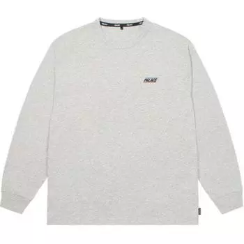 Palace В основном, топы унисекс серого меланжевого цвета с длинными рукавами P27LS011 L