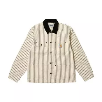 Palace Совместная брендовая рабочая куртка в винтажную полоску с множеством карманов и вышивкой X Carhartt WIP FW23 Куртки унисекс Off-White I032717 M