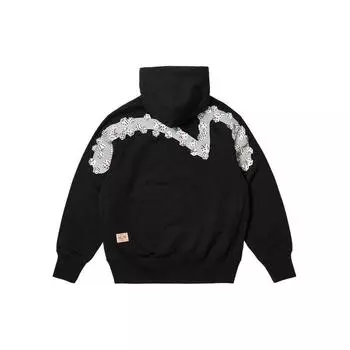 Palace X Evisu SS24 повседневная толстовка с капюшоном на молнии с логотипом унисекс топы черного цвета 2ESPAM4SW1150OSFLBLKX XL