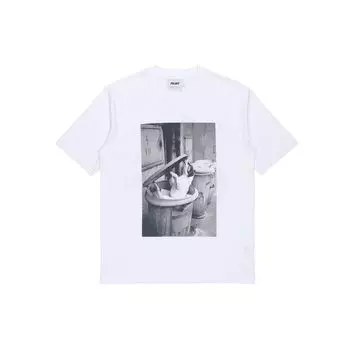 Palace X Juergen Teller Co-Branded Фотопринт с круглым вырезом и коротким рукавом Футболка унисекс Топы Белые P19TS302 S