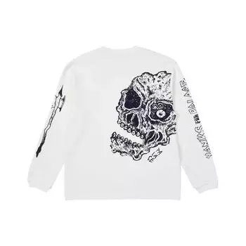 Palace X Lotties Череп Буква Графический свитер с круглым вырезом Толстовка унисекс Белый P20ES032 S