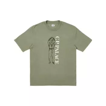 Палас х КП. Футболка Company Оливковая Топы унисекс Зеленая TS013A005431O651 XL