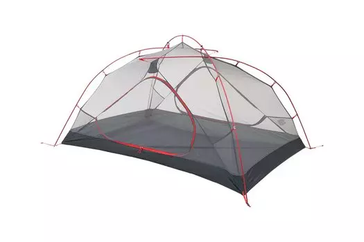 Палатка Alps Mountaineering Helix 2 для 2 человек, цвет уголь/красный