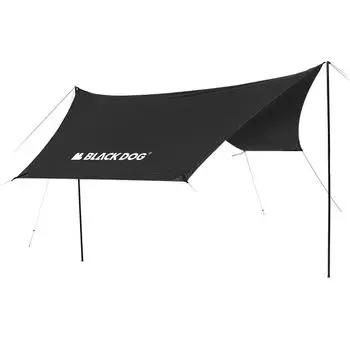 Палатка BLACKDOG One Touch Tent Kanki Extended Tarp может использоваться отдельно [Официально] 2.1 чёрный
