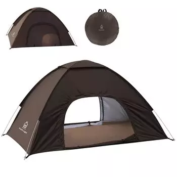 Палатка для 1 или 2 человек, легко устанавливается, ширина 200, сумка для хранения, для улицы, легко поливать, ультрафиолетовый свет, тепло, полностью закрытая, кемпинговая одиночная палатка [Rokuetsu] Раскрывается одним нажатием