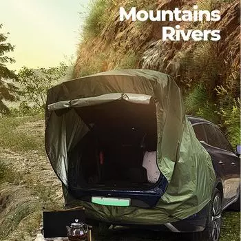 Палатка для автомобиля на открытом воздухе, палатка для пикника на заднем сиденье автомобиля с навесом, удлинительная палатка для автомобиля на заднем сиденье, защищающая от солнца и дождя, палатка для автомобиля на заднем сиденье автомобиля хаки