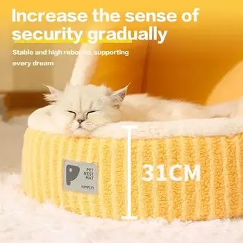 Палатка для домашних животных-пещера-кровать для кошек, маленьких собак, самосогревающаяся палатка-кровать для кошек, хижина для кошек, удобная спальная кровать для домашних животных, складная, съемная, моющаяся M 40 x 40 x 34cm синий