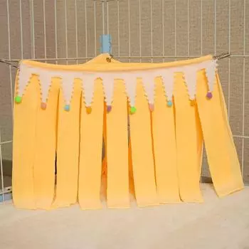 Палатка для домашних животных с кисточками, укрытие, убежище, морская свинка, хомяк, еж, гамак, занавеска, маленькие домашние животные, подвесная кровать, угловое гнездо, коврик, дом S розовый