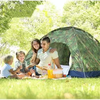 Палатка для кемпинга, автоматическая мгновенная установка, палатка для солнцезащитного укрытия, путешествия, походы, солнцезащитная палатка Double камуфляжный