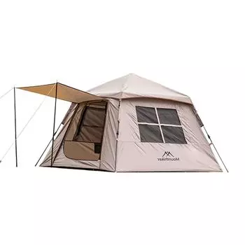 Палатка для кемпинга Mountainhiker Person с серебряным покрытием и передним тентом, семейная, легкая и простая в установке, 3-4 человека, палатка с одним нажатием,