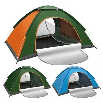 Палатка для кемпинга на 2-3 человека, сверхлегкая водонепроницаемая походная палатка, купольная палатка, туристическая палатка с укрытием, уличная туристическая туристическая палатка 200*150*100cm синий