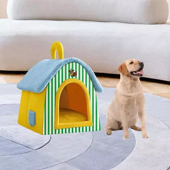 Палатка для кошачьей кровати, симпатичное гнездо для домашних животных, моющийся удобный домик для сна для мелких животных M