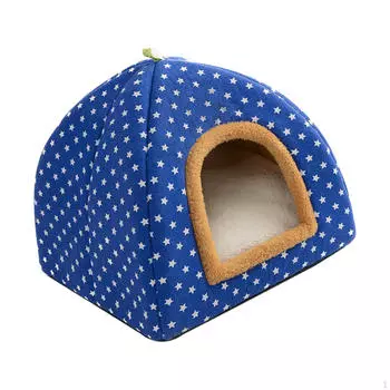 Палатка для кошек, пещера, внутренняя подушка для кошек, монгольская юрта, крытый питомник, кровать для собак M синий