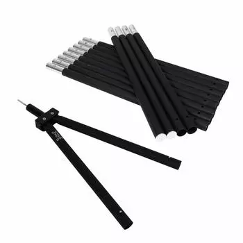 Палатка DOD Futamata no Kiwami с одной стойкой, регулируемый комплект с раздвоенным креплением и опорной стойкой, общий угол/длина 300 см [полная длина] FA5-603-BK чёрный