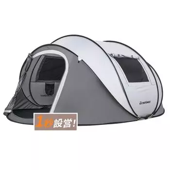 Палатка EcoSmile для кемпинга Instant Tent Палатка для кемпинга Палатка для 4-6 человек Полностью закрытая Водонепроницаемая Устойчивость к давлению воды 3000 мм Простая сборка Защита от ультрафиолета