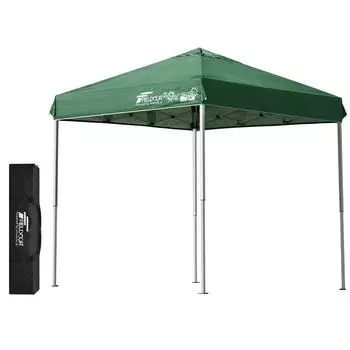 FIELDOOR Легкая брезентовая палатка G03 Стальной каркас вентиляция Высокое и серебряное покрытие Защита от УФ-излучения Теплоизоляция собрать!! Одно касание 2,0 м [Зеленый]