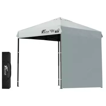 Палатка FIELDOOR One Touch с центральным замком, полностью затемняющая, G03, усиленная стальная рама, ветрозащита, высокая водостойкость, серебристый, ультрафиолетовый серый