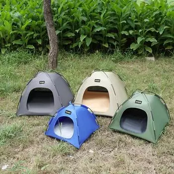 Палатка-гнездо для домашних животных, гнездо для кошек, съемный, переносной, складной, уличный, солнцезащитный тент для кошек и собак, собачий домик, товары для животных small хаки