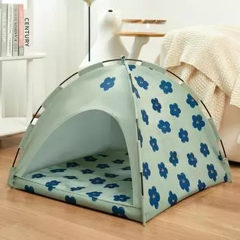 Палатка-гнездо для кошек, всесезонная, универсальная, съемная и моющаяся, закрытая, чувство безопасности, для котят, принцесс, для собак, для лета green tent