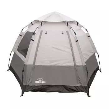 Палатка Montagna One Touch для 4 или 5 человек, шестиугольная купольная палатка для кемпинга на открытом воздухе, большая парковая палатка для предотвращения стихийных бедствий, семейная палатка с шестом и навесом, простая в использовании