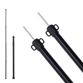 Палатка MOON LENCE, телескопическая, 4 ступени, максимальный диаметр, высота, алюминиевый сплав, брезент, телескопическая сумка для хранения, набор для кемпинга из 2 шестов, тип, регулировка, чёрный