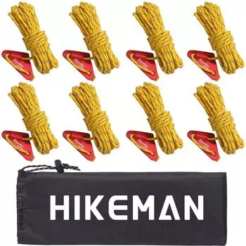 Палатка Парень брезент Светоотражающий Грузоподъемность Гибкие фитинги Длина Толщина Набор из 8 походных веревок для отдыха на открытом воздухе 8 веревок, веревка, веревка, паракорд, материал,
