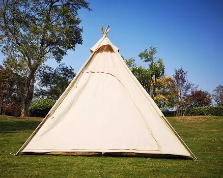 Палатка-пирамида из брезента 2X2 м для взрослых, индийская палатка-типи для 2 человек, для использования на открытом воздухе или в помещении