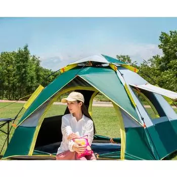 Палатка «Шагающий медведь», строгий отбор, уличная автоматическая быстро открывающаяся палатка для кемпинга, водонепроницаемая палатка для нескольких человек, две двери и два окна 200*150*125