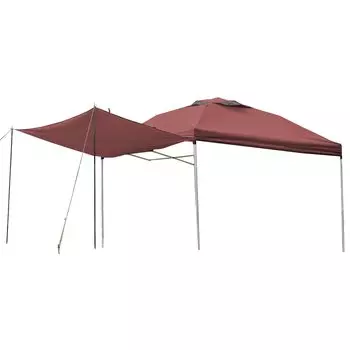 Палатка Tococo Sun Percy Tarp 3мx3м, устойчивая к ультрафиолетовому излучению, воде и давлению, вино (ad046 красный) [продукт]