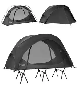 Палатка VIDALIDO, одиночная палатка для людей, кемпинговая палатка, отдельно стоящая палатка, TC, вентиляция, ветрозащита, легкая, простая палатка, комплект из 2 черных палаток и внешней части