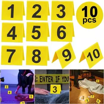 Палатки с маркерами места преступления, номерами улик и идентификаторами для творческих детективных игр и веселых вечеринок для всех