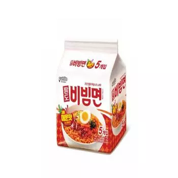 Paldo Bibim myun 3X Spicy 130г 5 упаковок