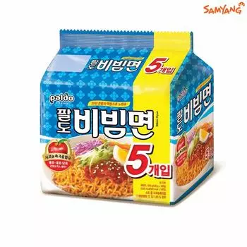 Paldo Bibim Myun In Bag 130 г (5 упаковок) Любимый рамен BTS