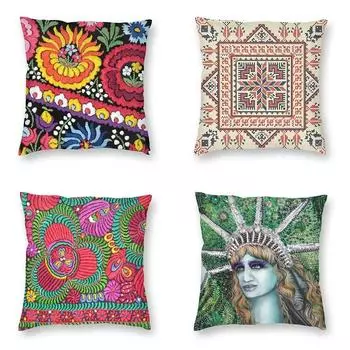 Палестинская вышивка Чехлы для подушек с абстрактным орнаментом и бархатным роскошным диваном Домашняя подушка 40x40cm