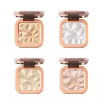 Палетка хайлайтеров для ежедневного контуринга Монохромный аксессуар для ежедневного макияжа Палитра тарелок для макияжа с деликатными хайлайтерами шампанского