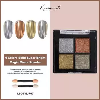 Палетка пудры «Волшебное зеркало Каню»: Четырехцветные тени для век «Аврора» и пудра для ногтей дуо