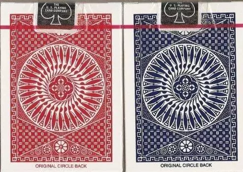 Paling Technologies игральные карты с круглой рубашкой, размер покера, 2 колоды, термоусадочная упаковка, TALLY-HO, красный/синий