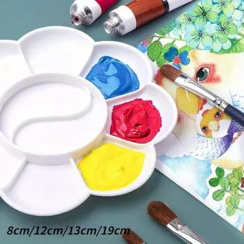 Палитра 4 размера Art Alternatives Paint Tray Artist Watercolor Plastic Palette Supply White Watercolor Palette Pigment Lot 12cm