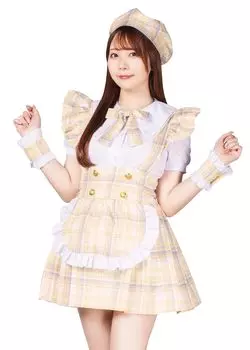 Палитра Clearstone Lyrical для косплея на Хэллоуин Idol Check Maid Yellow для женщин жёлтый