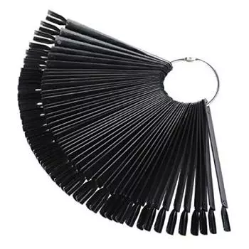 Палитра цветов для ногтей, 50 шт. Образцы гелевых ногтей, принадлежности для дизайна ногтей, черный цвет, прибл.