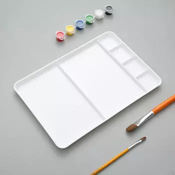 Палитра для акварели Поддон для моющейся акриловой масляной живописи Квадратный поднос для краски
