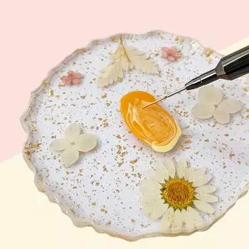 Палитра для дизайна ногтей с золотыми цветами из фольги, демонстрационная доска для смешивания гель-лаков, инструменты для фотосъемки