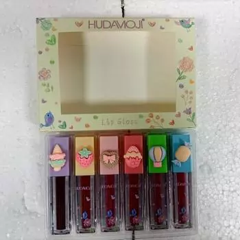 Палитра для губ HUDAMOJI Makeup Matte Lipstick Set 12 шт./лот Водостойкий питательный бархатный блеск для губ, moji блеск для губ 2, [01]