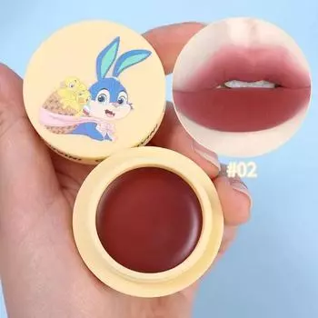 Палитра для губ Водостойкая губная помада Lip Mud Clay Matte Lipstick Румяна Макияж Стойкий антипригарный контейнер Красный оттенок Пигмент Мусс Косметика, 02, 1 шт.