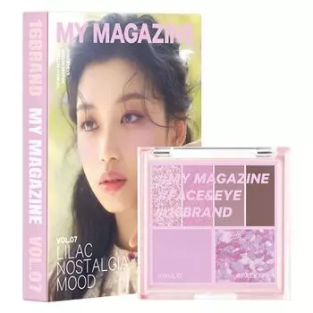 Палитра для макияжа 16Brand My Magazine 7,1 г, Vol 07 Lilac Nostalgic Mood, 1 шт.