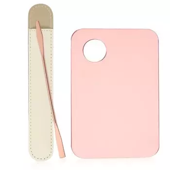 Палитра для макияжа VOCOSTE Acrylic Foundation Blending Tool Cosmetic Makeup Palette with Makeup Scraper 1 Set Pink