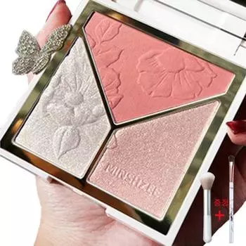 Палитра для макияжа YiYe Highlighter Shading Blusher 3in1, 03, 1 шт.