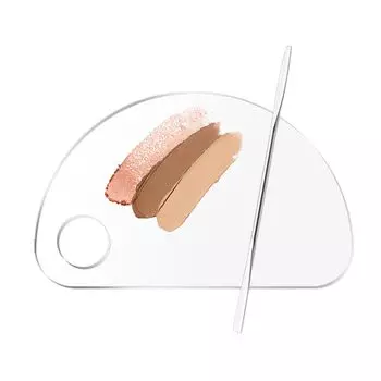 Палитра для макияжа ZiSyouMa Лопаточка для макияжа Косметические инструменты Смешивание цветов Палитра для макияжа ногтей Консилер из нержавеющей стали Тональная основа для нейл-арта Смешивание
